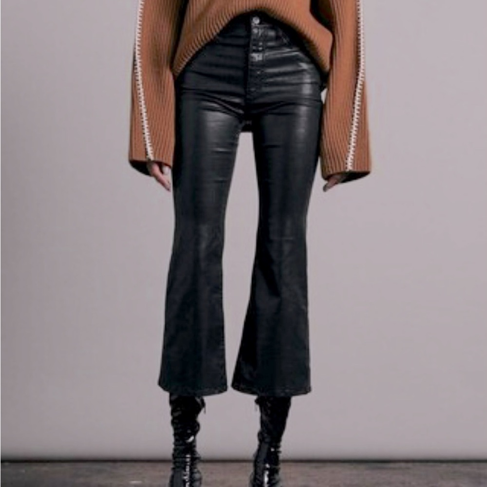 Rag and Bone Real Lamb Leather boot crop pants